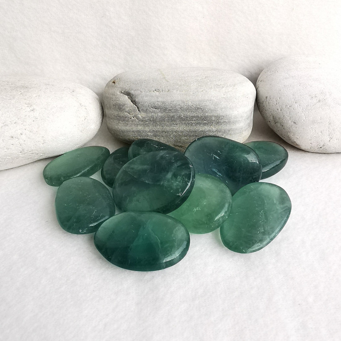 Green Fluorite Pocketstone - EMF Protection Stone