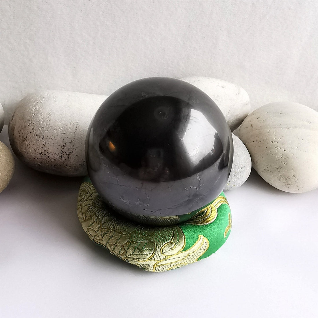 Shungite Sphere Polished 7 cm - EMF Protection Stone