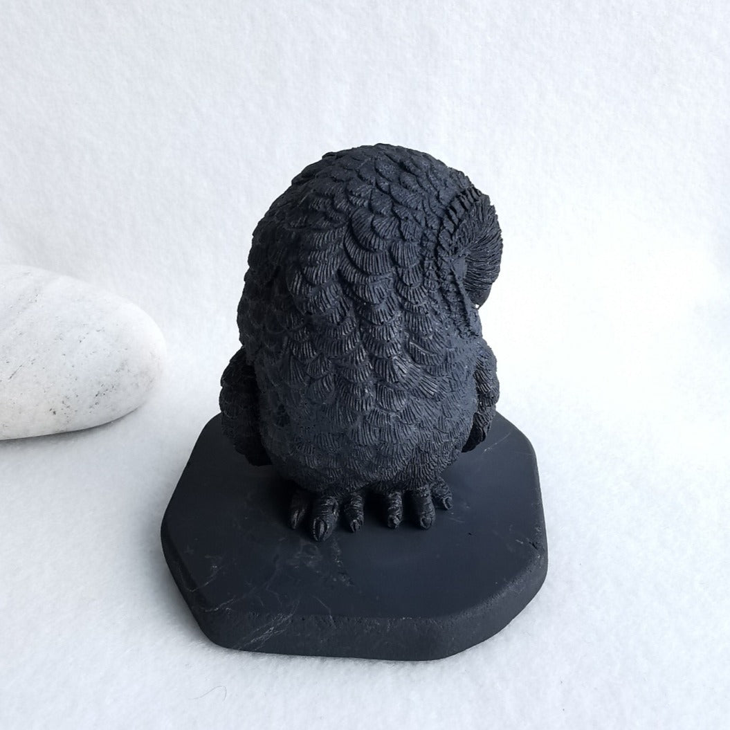 Shungite Owl Figurine  - EMF Protection Stone
