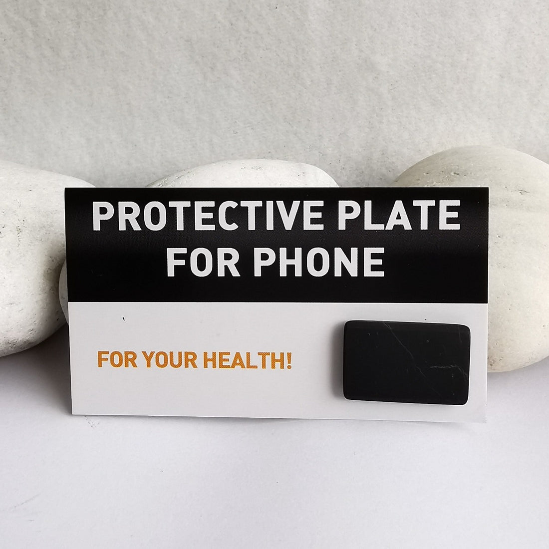 Shungite Rectangular Adhesive Plate for Phone - EMF Protection Stone