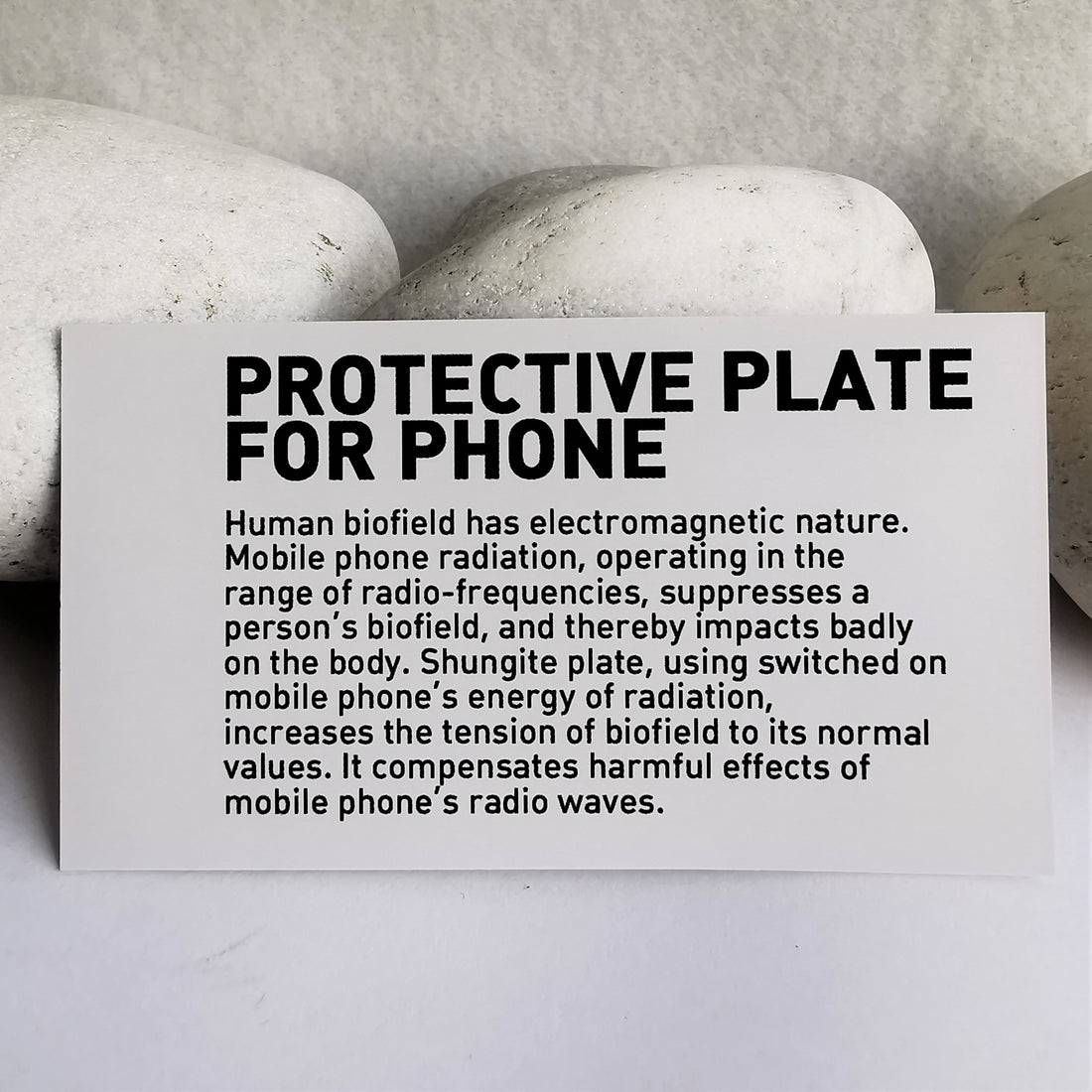 Shungite Round Adhesive Plate for Phone - EMF Protection Stone