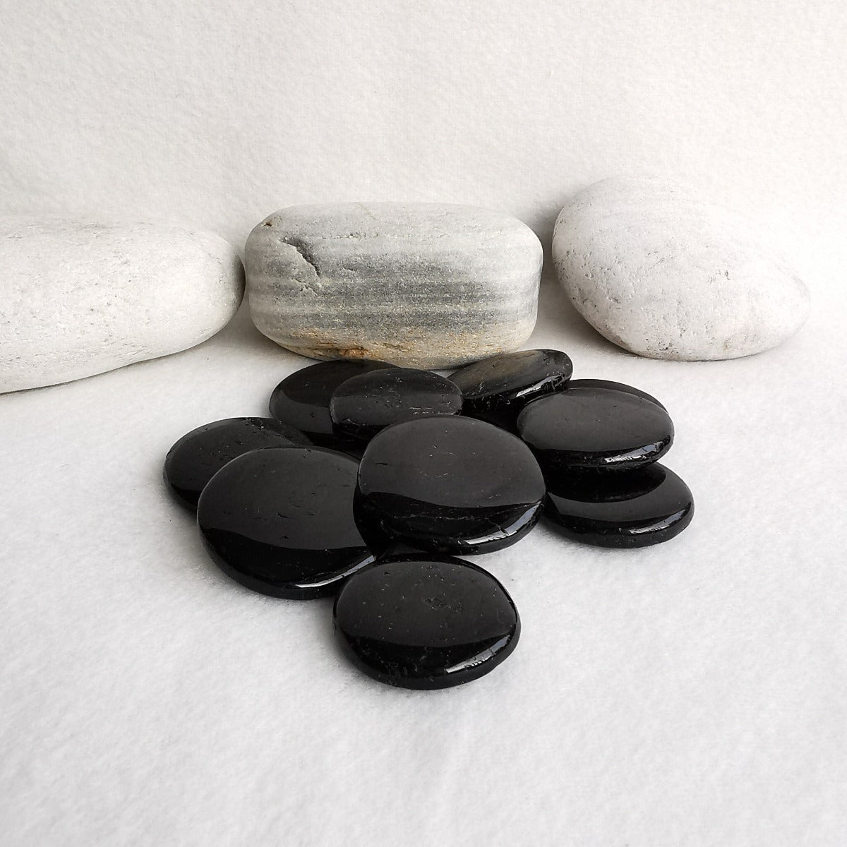 Black Tourmaline Pocketstone - EMF Protection Stone
