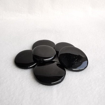 Black Tourmaline Pocketstone - EMF Protection Stone