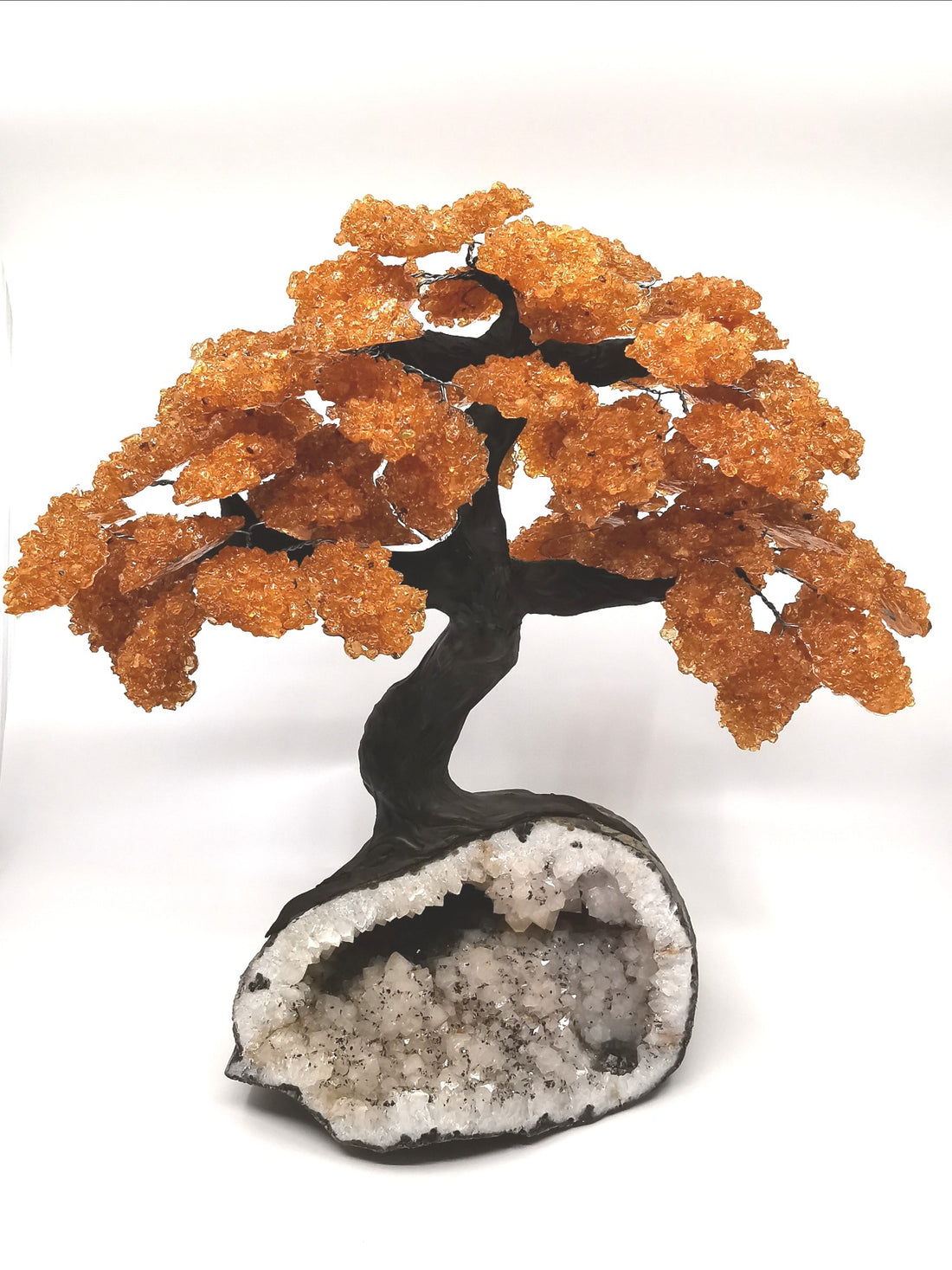 Citrine Crystal Tree on Quartz Base