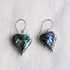 abalone sterling heart earring