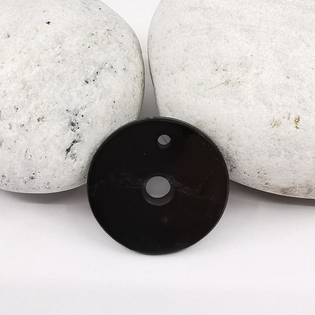Shungite Ring Pendant - EMF Protection Stone