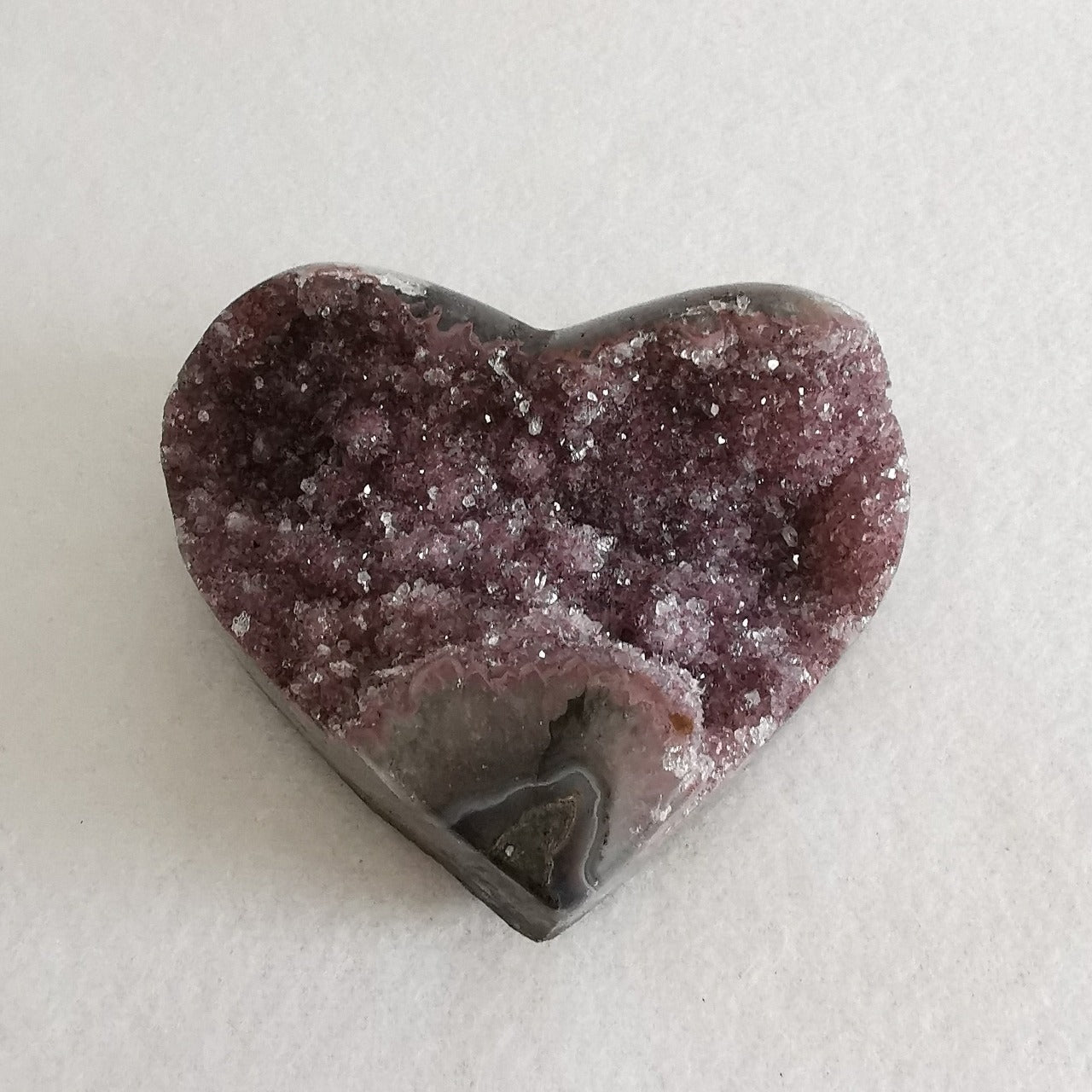 lavender amethyst crystal heart