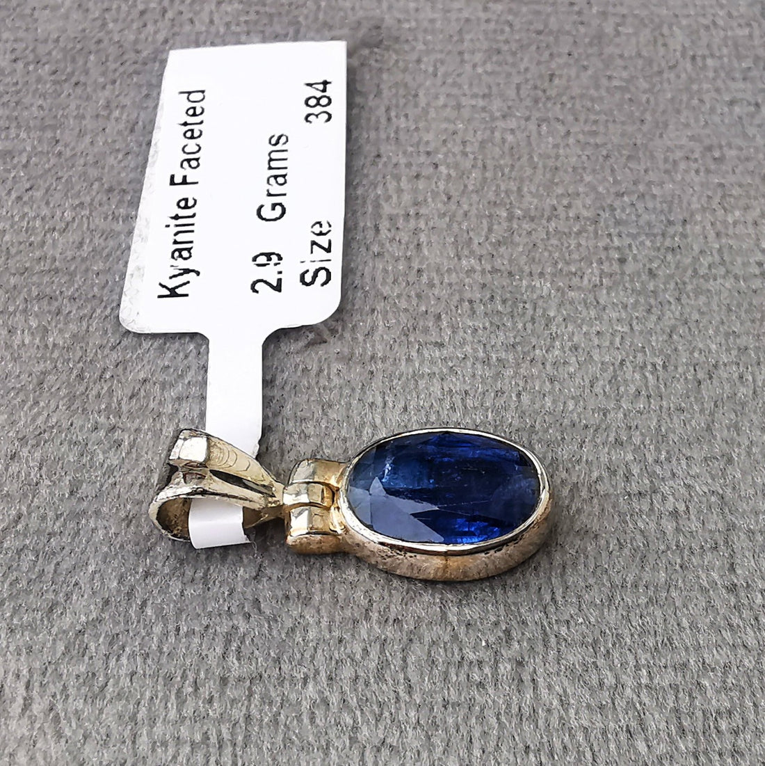Blue Kyanite Faceted Silver pendant